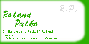 roland palko business card